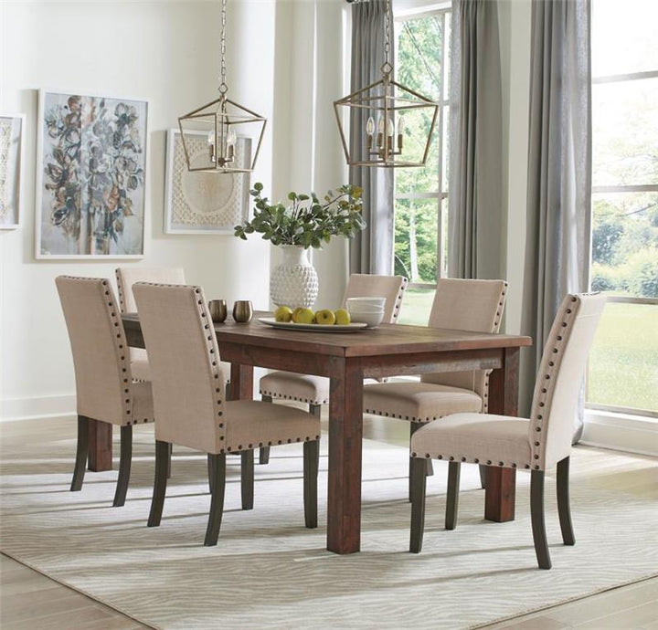 Coleman 7-piece Rectangular Dining Set Rustic Golden Brown (107041-S7A)