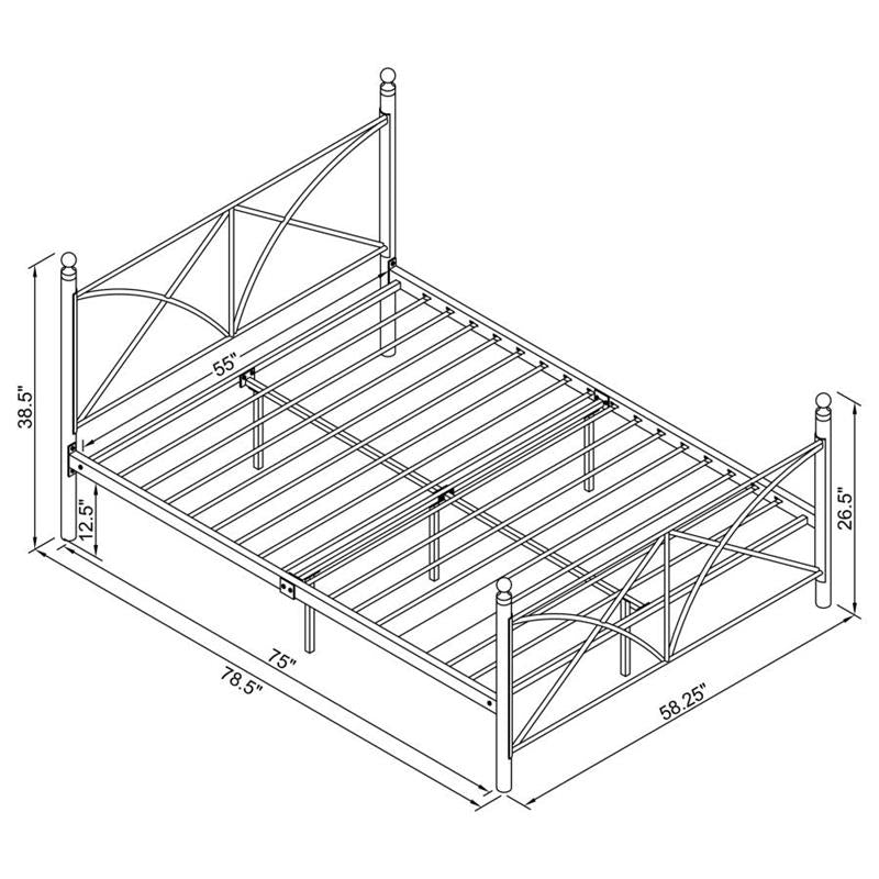 Hart Full Platform Bed White (422759F)