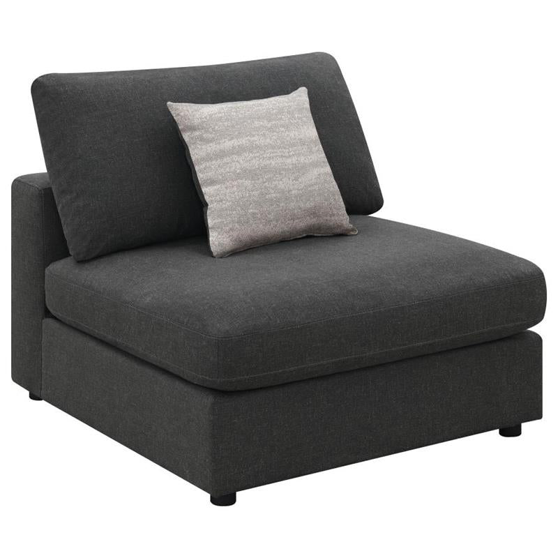 Serene 4-piece Upholstered Modular Sectional Charcoal (551324-SETA)