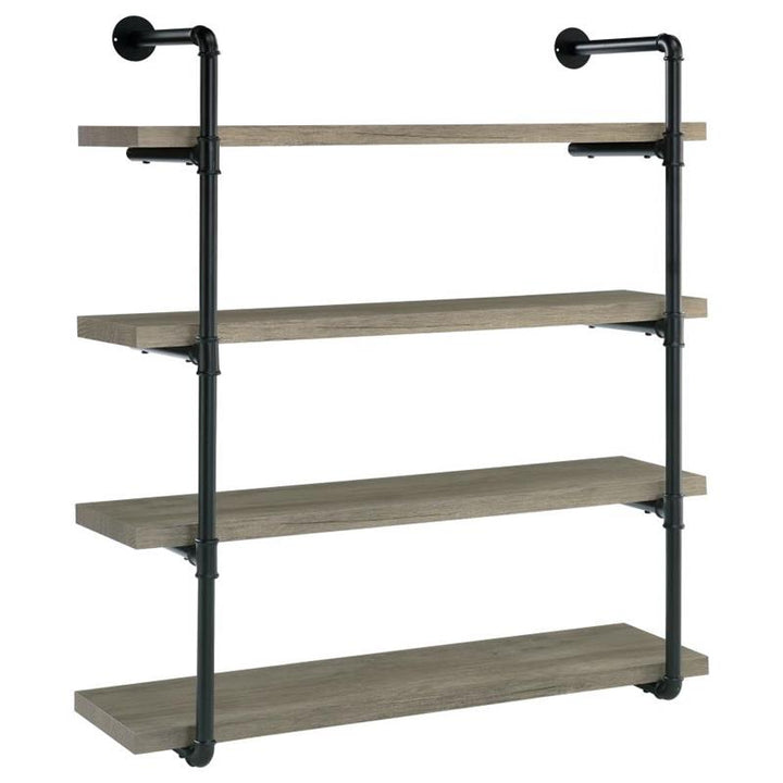 Elmcrest 40-inch Wall Shelf Black and Grey Driftwood (804427)