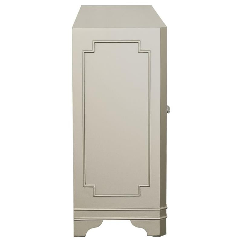 Toula 4-door Accent Cabinet Smoke and Champagne (953487)