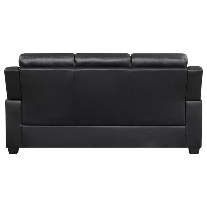 Finley Upholstered Pillow Top Arm Living Room Set Black (506551-S3)