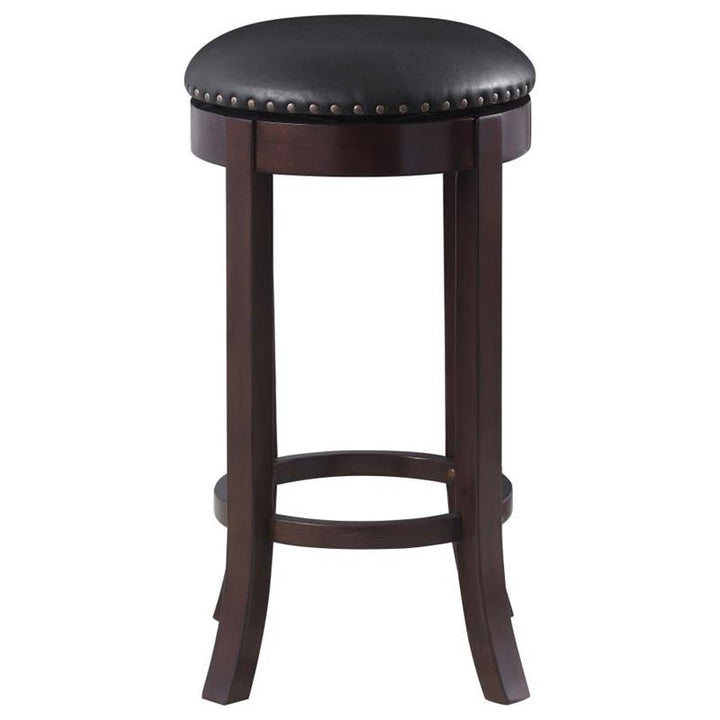 Aboushi Swivel Bar Stools with Upholstered Seat Brown (Set of 2) (101060)