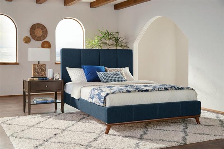 Charity Eastern King Upholstered Bed Blue (300626KE)