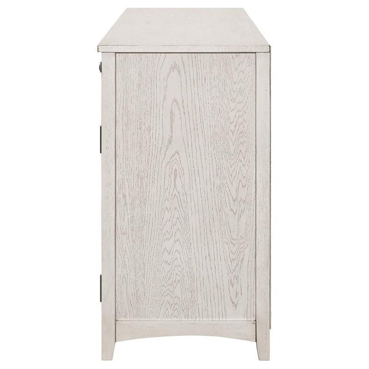 Kirby 3-drawer Rectangular Server with Adjustable Shelves Natural and Rustic Off White (192695)