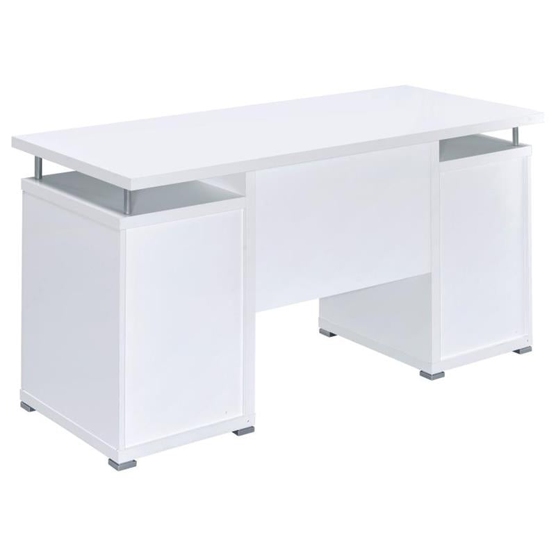 Tracy 2-drawer Computer Desk White (800108)