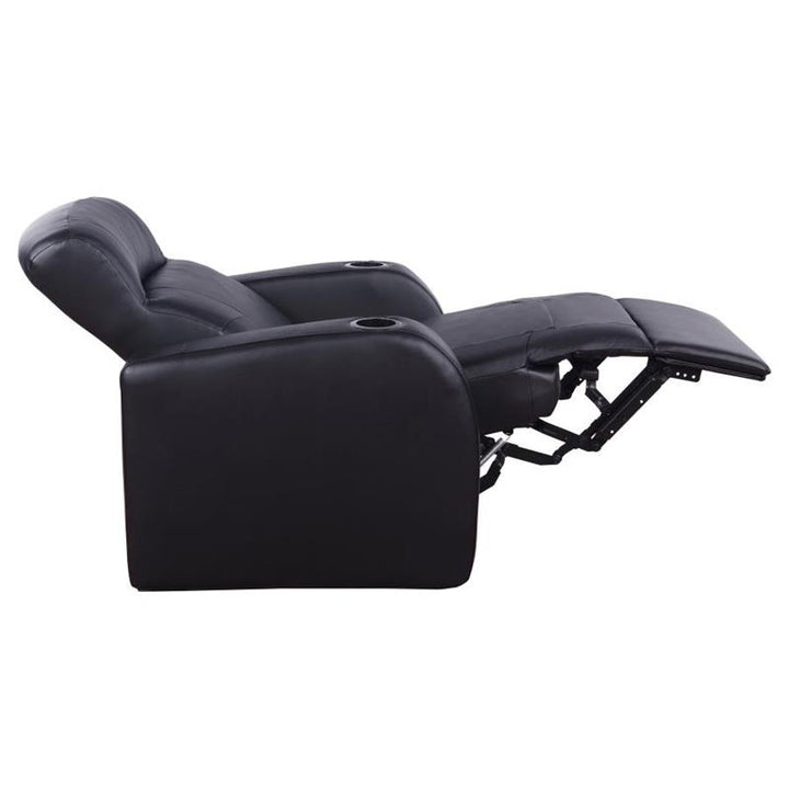 Cyrus Home Theater Upholstered Recliner Black (600001)