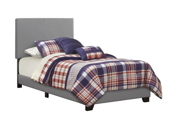 Dorian Upholstered Twin Bed Grey (300763T)