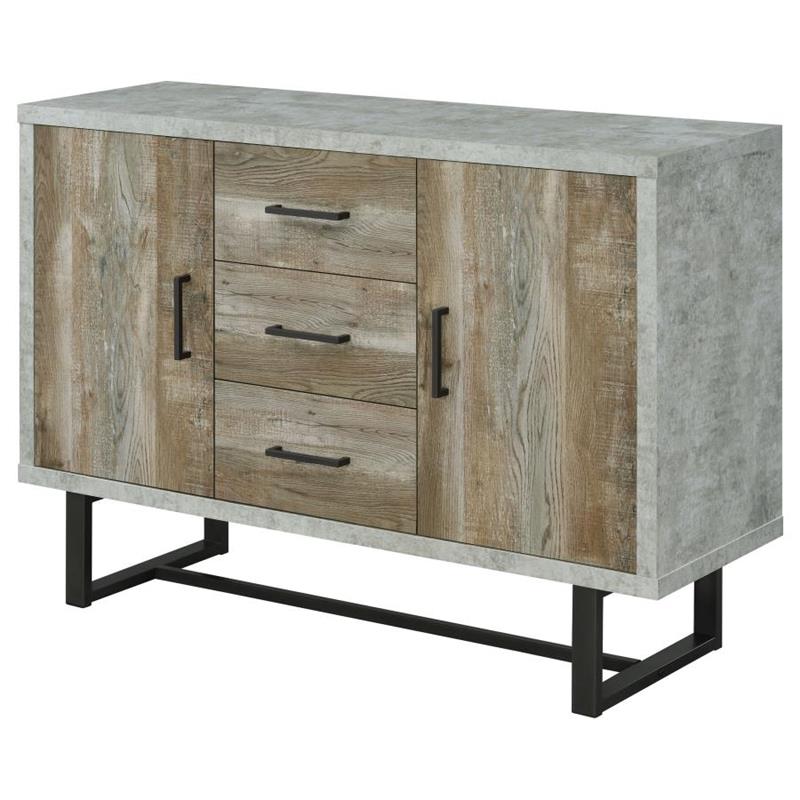 Abelardo 3-drawer Accent Cabinet Weathered Oak and Cement (953565)