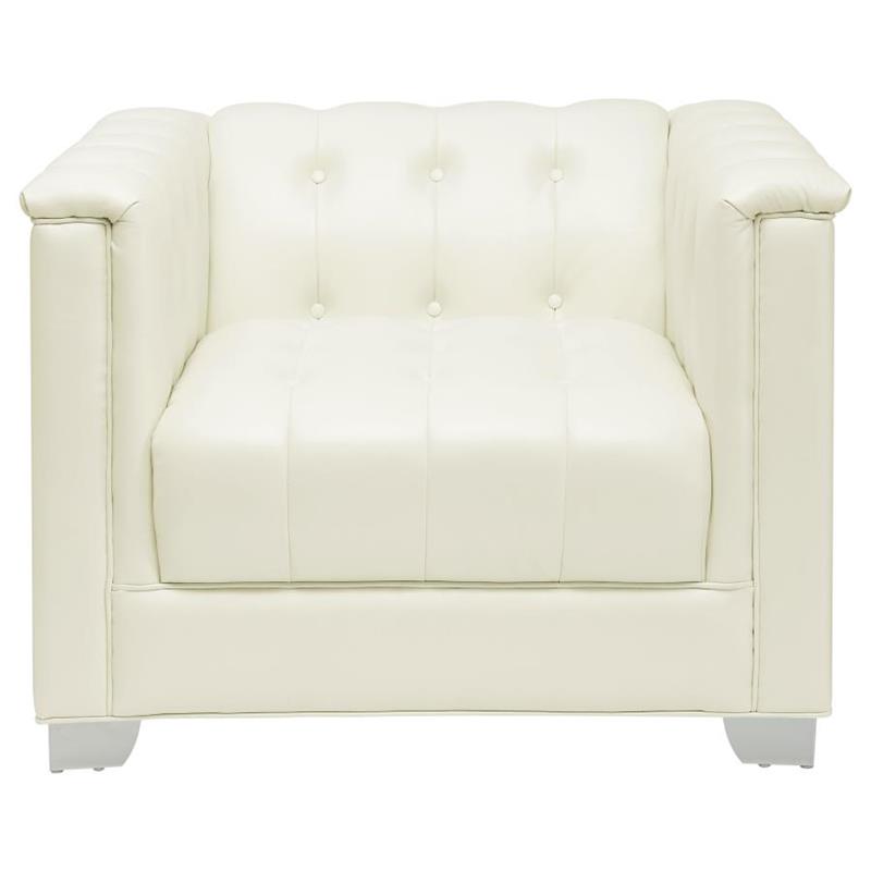 Chaviano 4-piece Upholstered Tufted Sofa Set Pearl White (505391-S4)