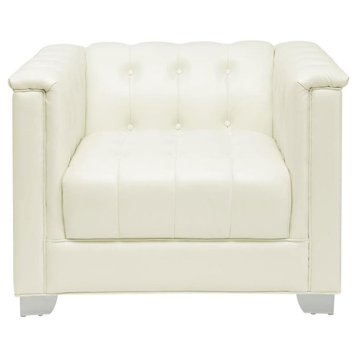 Chaviano 4-piece Upholstered Tufted Sofa Set Pearl White (505391-S4)