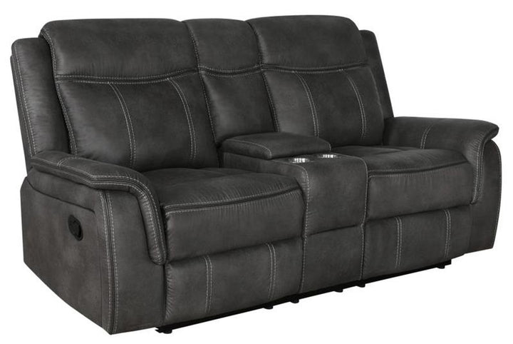 Lawrence Upholstered Tufted Back Motion Loveseat (603505)