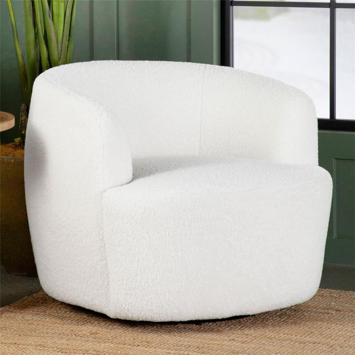 Hudson Upholstered Swivel Chair Natural (905726)