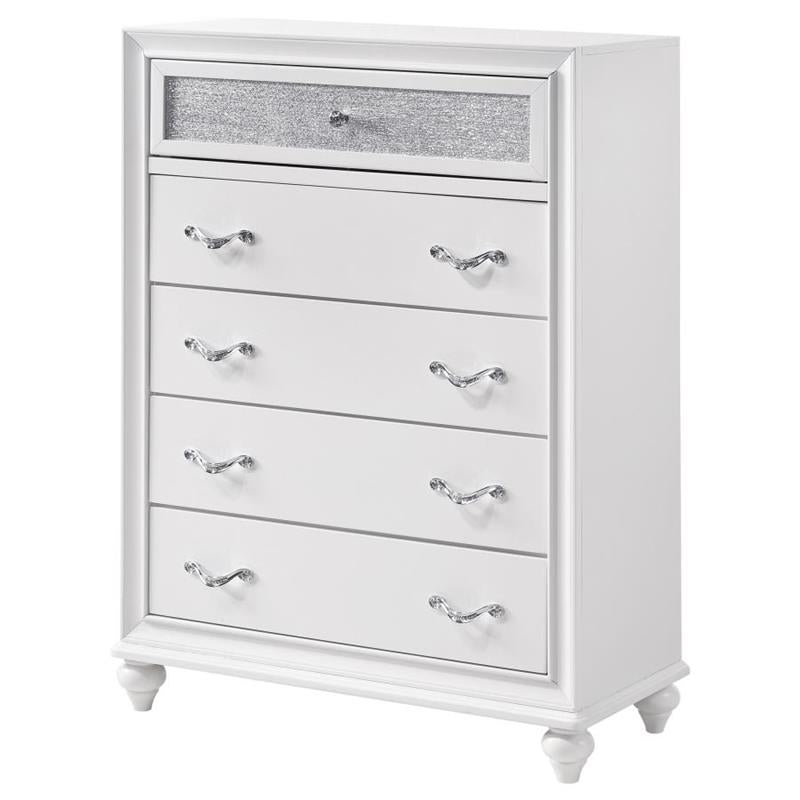 Barzini 5-drawer Chest White (205895)