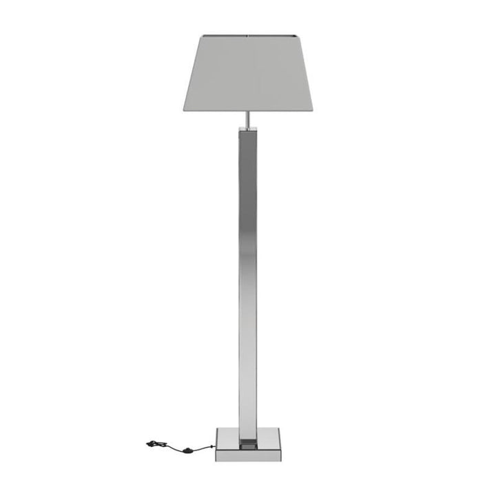 Carmen Geometric Base Floor Lamp Silver (920140)