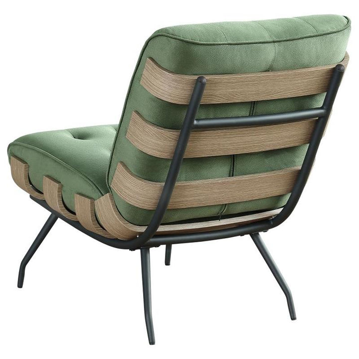 Aloma Armless Tufted Accent Chair Green (907502)