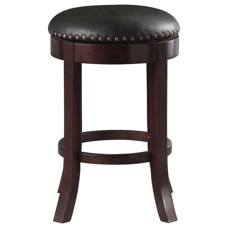 Aboushi Swivel Counter Height Stools with Upholstered Seat Brown (Set of 2) (101059)