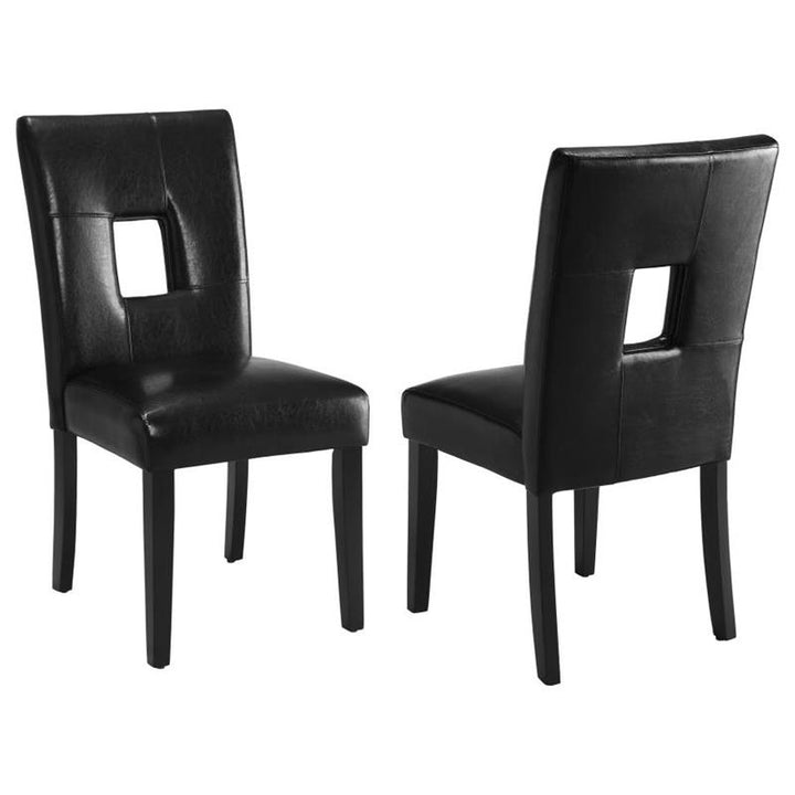 Shannon Open Back Upholstered Dining Chairs Black (Set of 2) (103612BLK)