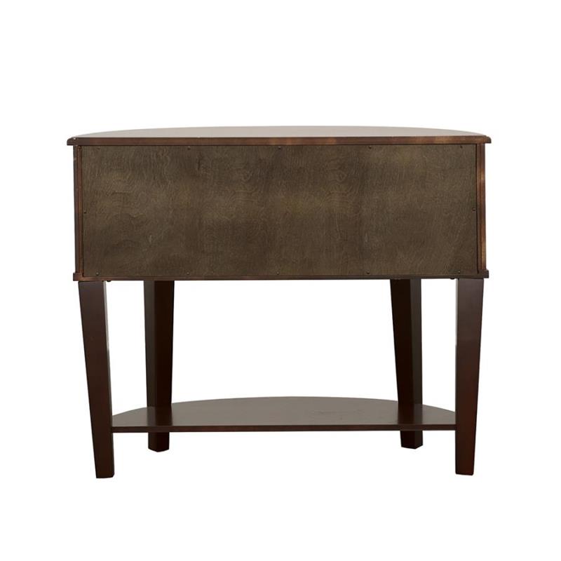 Diane 2-drawer Demilune Shape Console Table Cappuccino (950156)