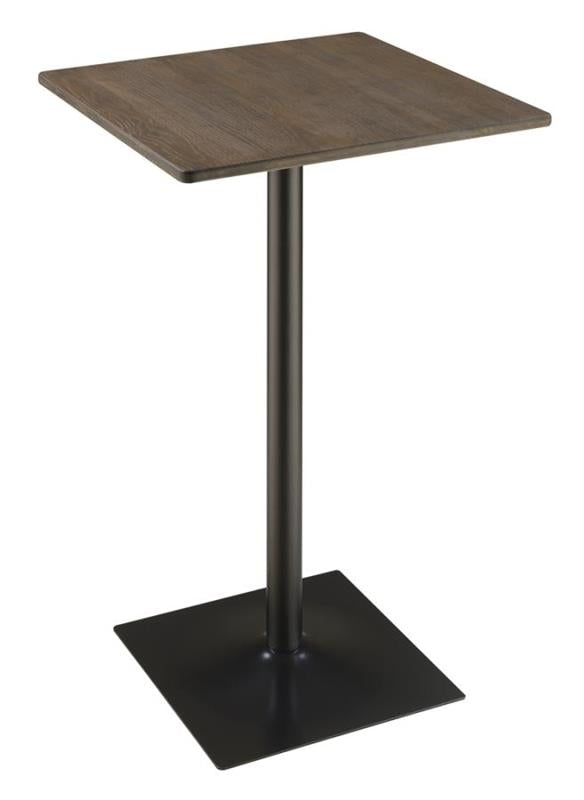 Cavalier Square Bar Table Dark Elm and Matte Black (100730)