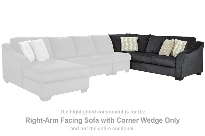 Eltmann Right-Arm Facing Sofa with Corner Wedge (4130349)