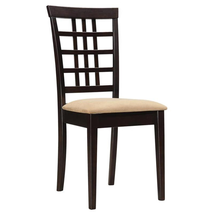 Kelso Lattice Back Dining Chairs Cappuccino (Set of 2) (190822)