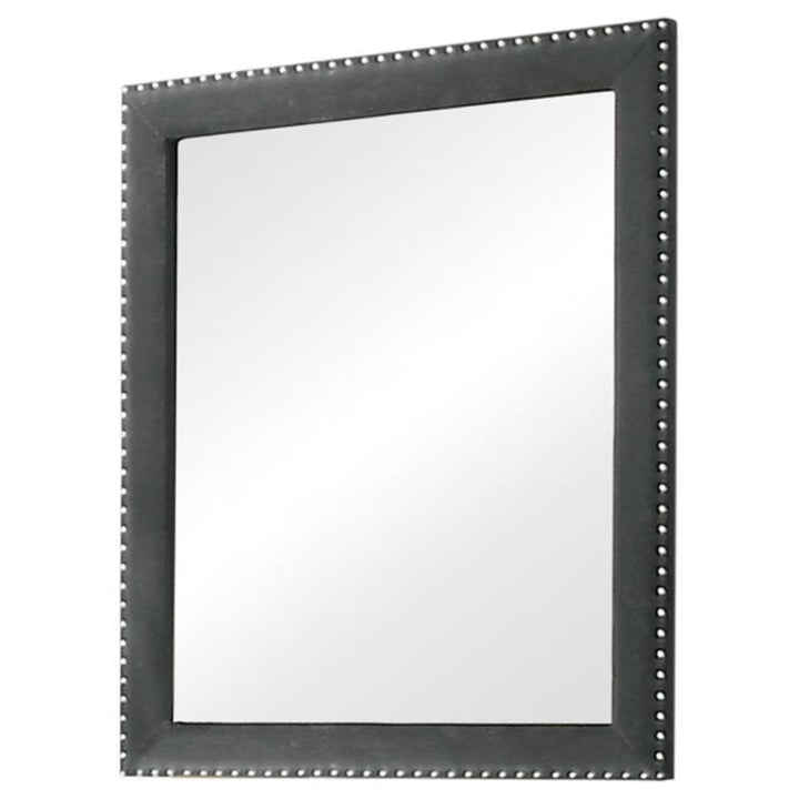 Melody Rectangular Upholstered Dresser Mirror Grey (223384)