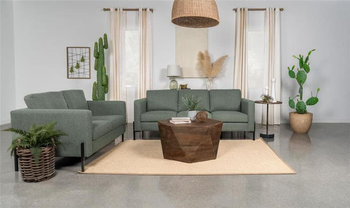 Tilly 2-piece Upholstered Track Arms Sofa Set Sage (509904-S2)