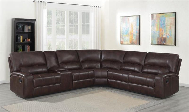 Brunson 3-piece Upholstered Motion Sectional Brown (600440)