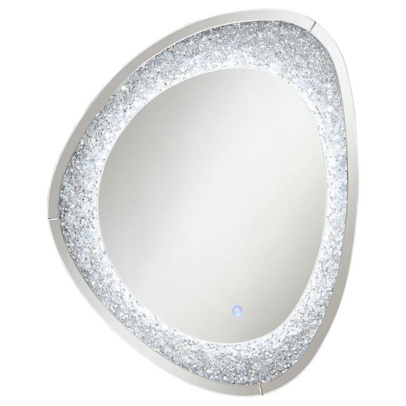 Mirage Acrylic Crystals Inlay Wall Mirror with LED Lights (961504)