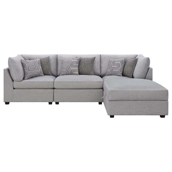 Cambria 4-piece Upholstered Modular Sectional Grey (551511-S4A)