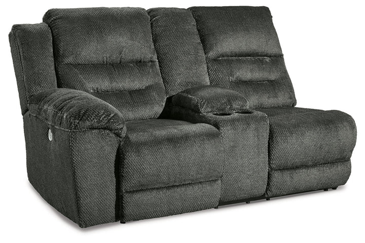 Nettington Left-Arm Facing Power Reclining Loveseat with Console (4410101)