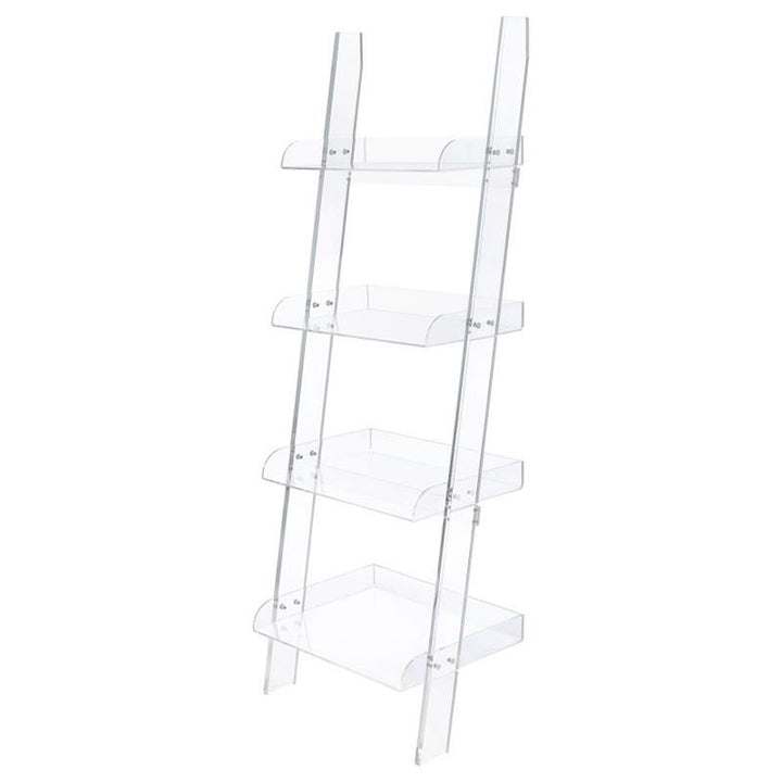 Amaturo 4-shelf Ladder Bookcase Clear (801553)