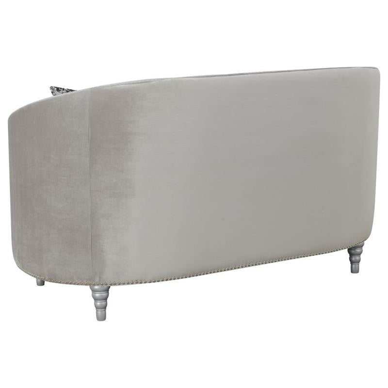 Avonlea Sloped Arm Tufted Sofa Grey (508461)