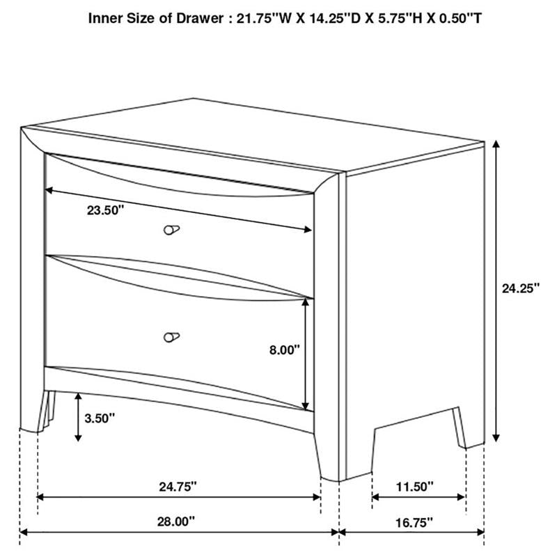 Phoenix Bedroom Set with Bookcase Headboard Deep Cappuccino (200409Q-S5)