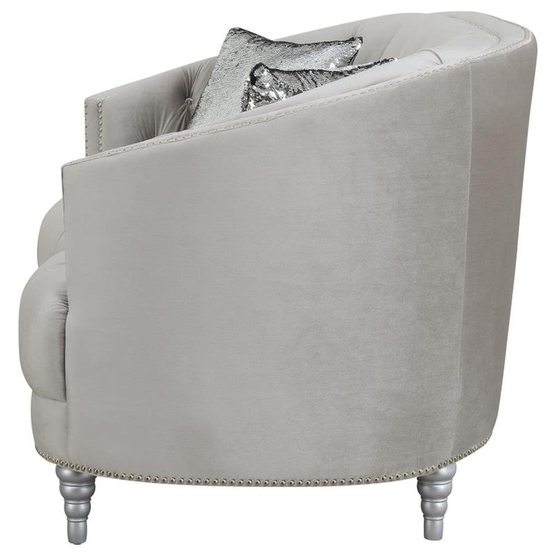 Avonlea Sloped Arm Tufted Loveseat Grey (508462)