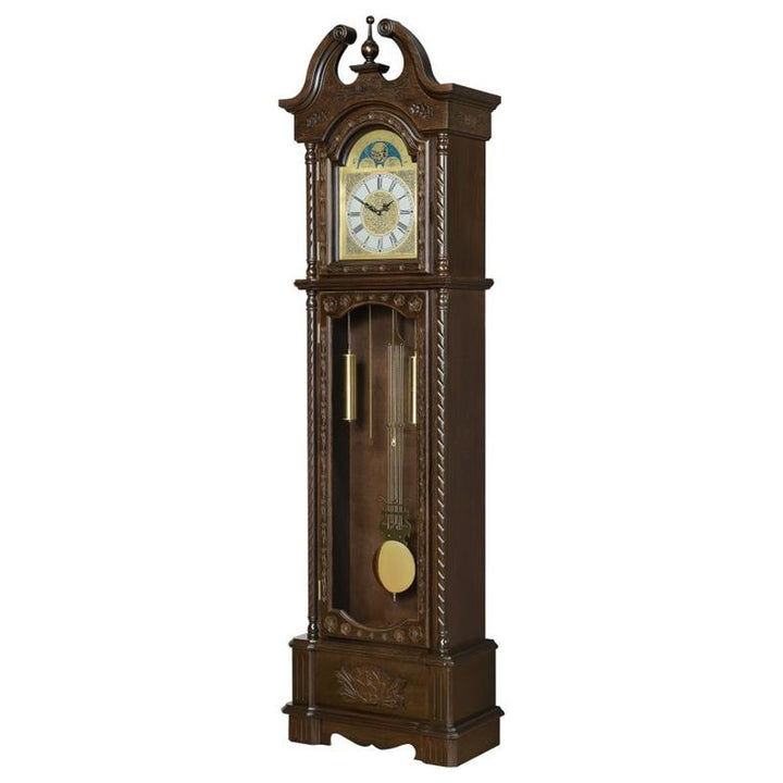 Cedric Grandfather Clock with Chime Golden Brown (900721)