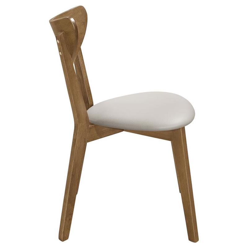Kersey Dining Side Chairs with Curved Backs Beige and Chestnut (Set of 2) (103062)