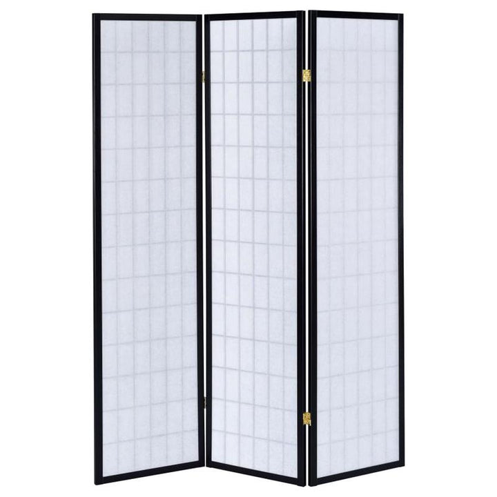 Carrie 3-panel Folding Screen Black and White (4622)