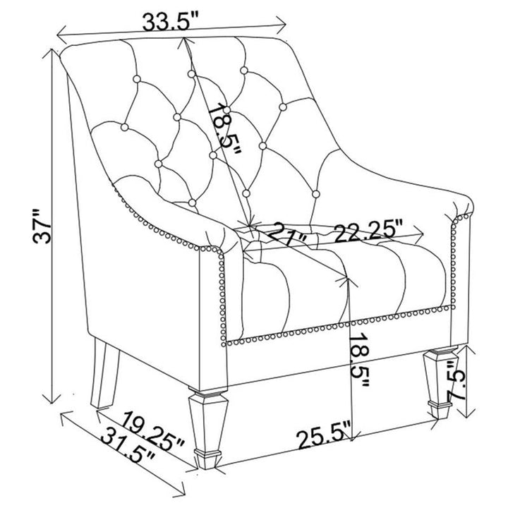 Avonlea Sloped Arm Upholstered Chair Grey (505643)