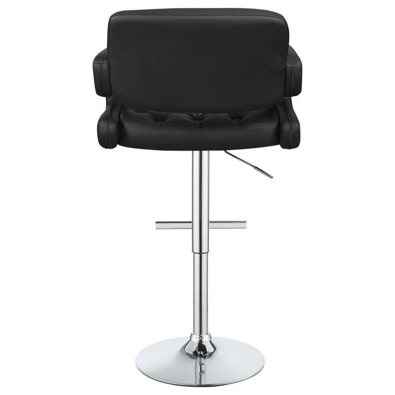 Brandi Adjustable Bar Stool Black and Chrome (102555)