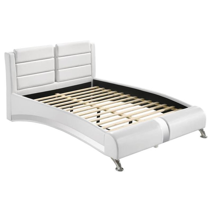 Jeremaine Eastern King Upholstered Bed White (300345KE)