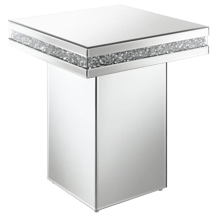 Elora Pedestal Square Top Accent Table Mirror (936137)