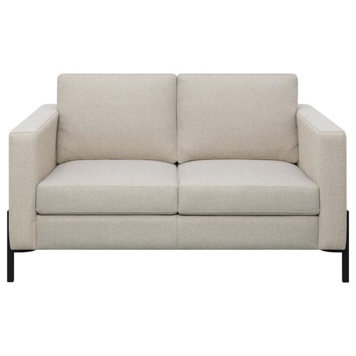 Tilly 2-piece Upholstered Track Arms Sofa Set Oatmeal (509901-S2)