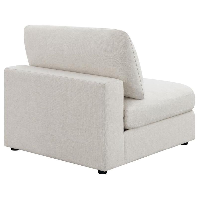 Serene Upholstered Armless Chair Beige (551321)