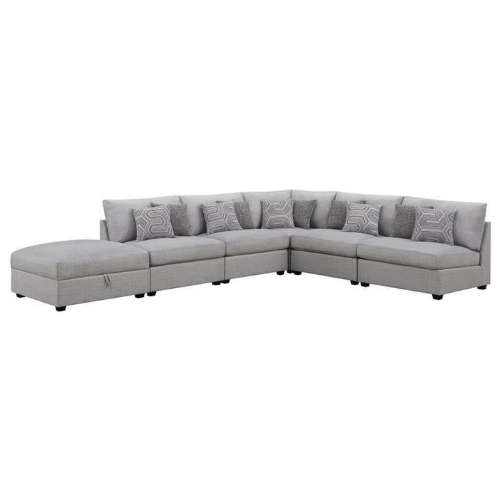 Cambria 6-piece Upholstered Modular Sectional Grey (551511-S6A)