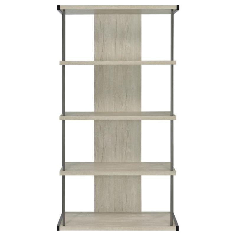 Loomis 4-shelf Bookcase Whitewashed Grey (805884)