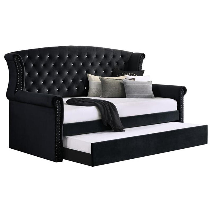 Scarlett Upholstered Tufted Twin Daybed with Trundle (300642)