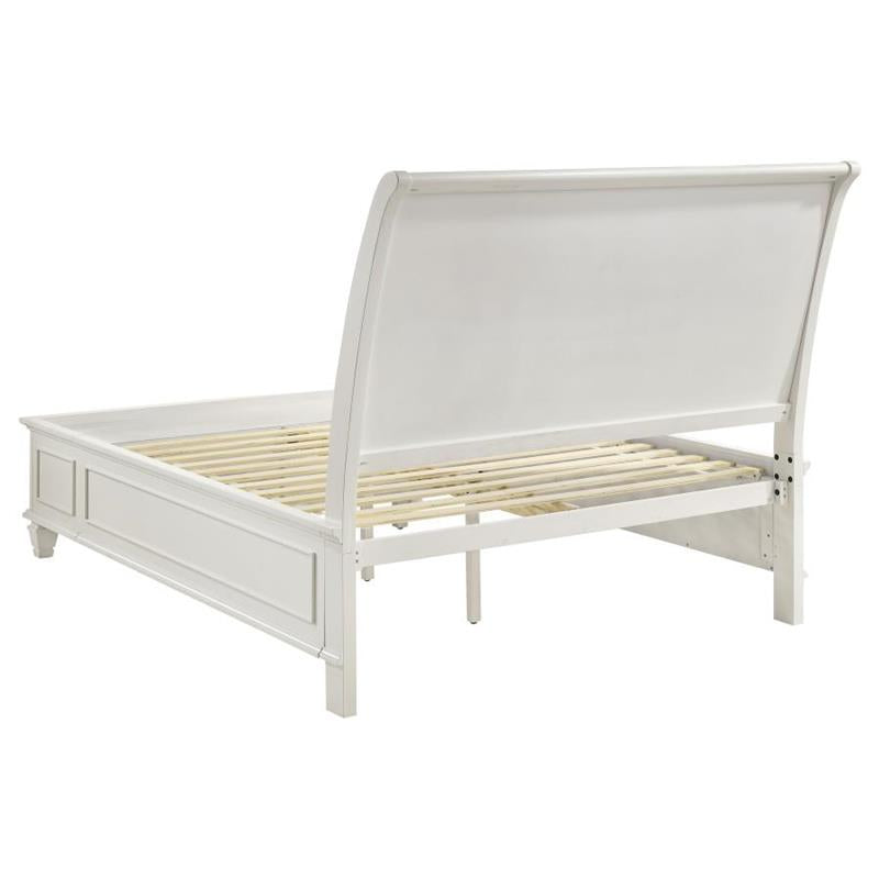 Sandy Beach Storage Bedroom Set with Sleigh Headboard (201309KE-S4)