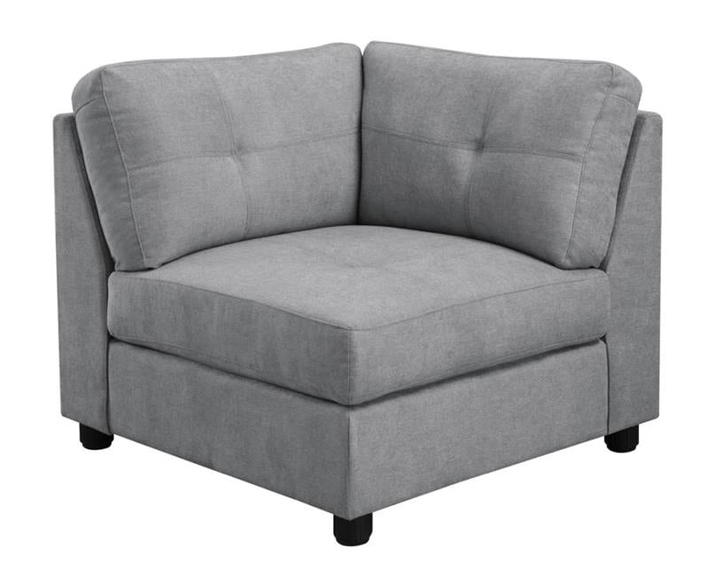 Claude 7-piece Upholstered Modular Tufted Sectional Dove (551004-SETA)